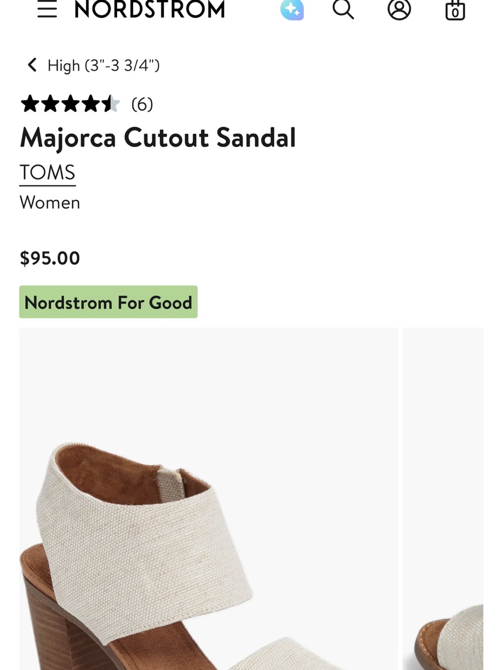 Majorca Cutout Sandal Women's Neutral Canvas Block Heel Sandals - Beige - Picture 6 of 6